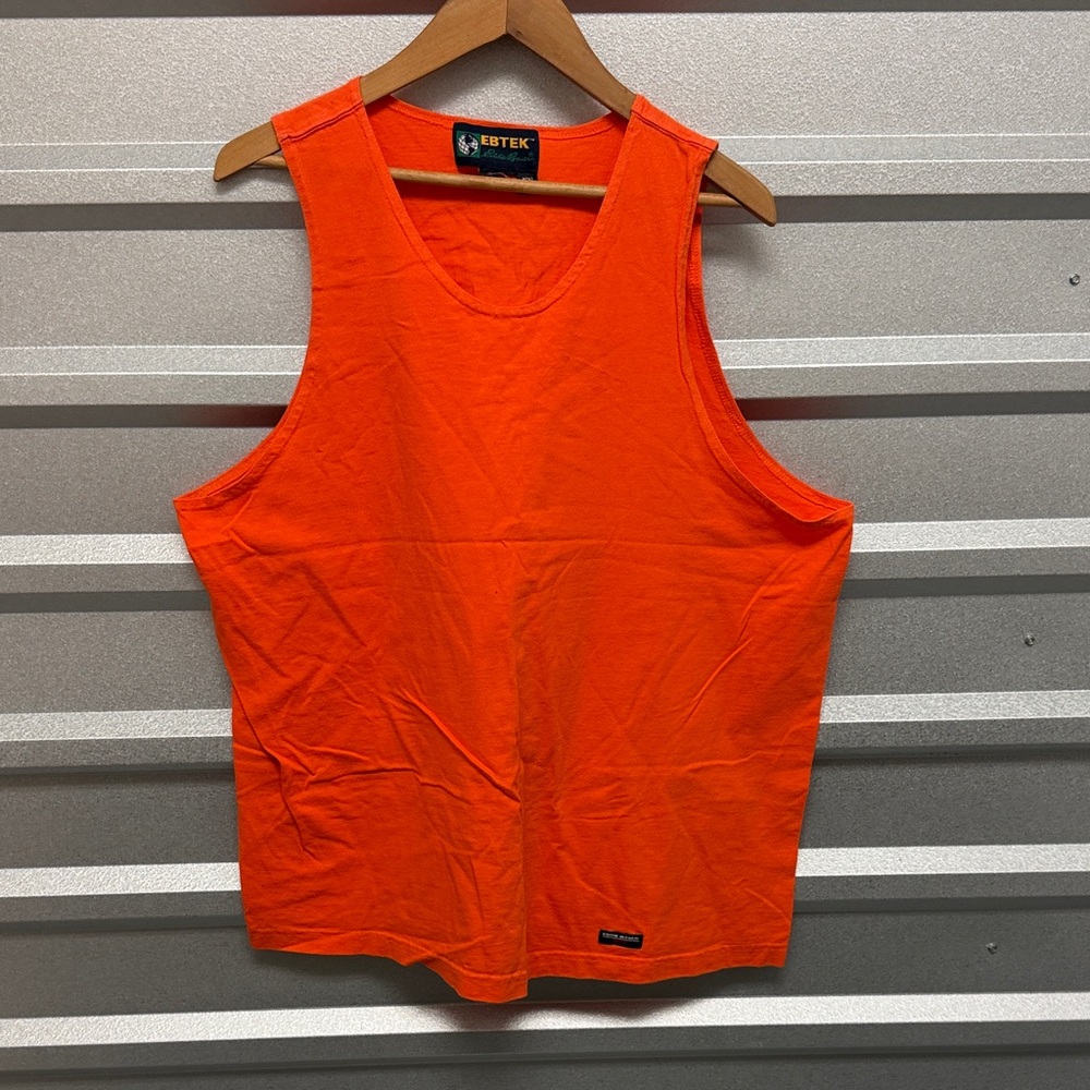 EBTEK by Eddie Bauer Orange‎ Athletic Workout Sleeveless Tank Top Size Large 90s
